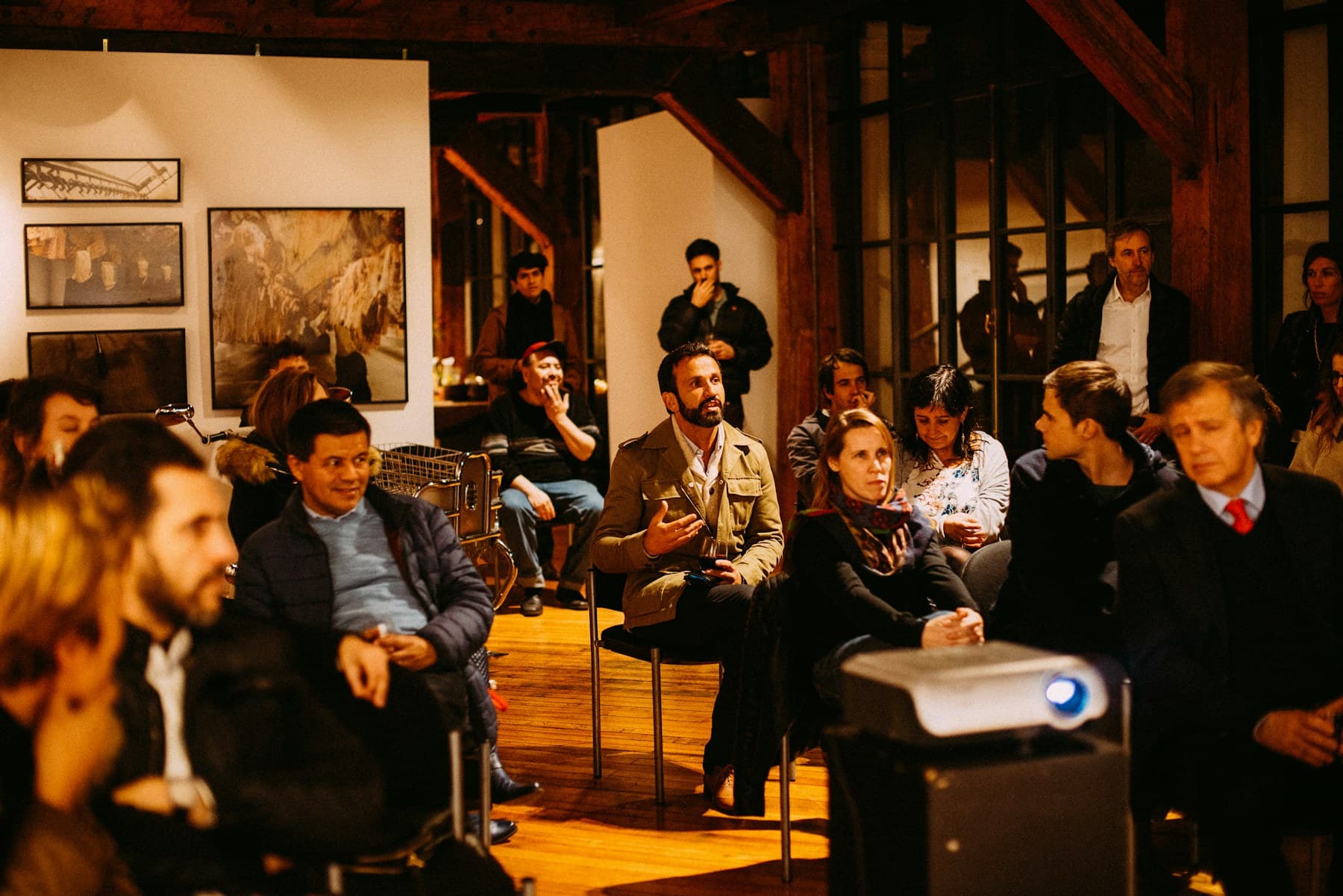 A community audience gathered for an event