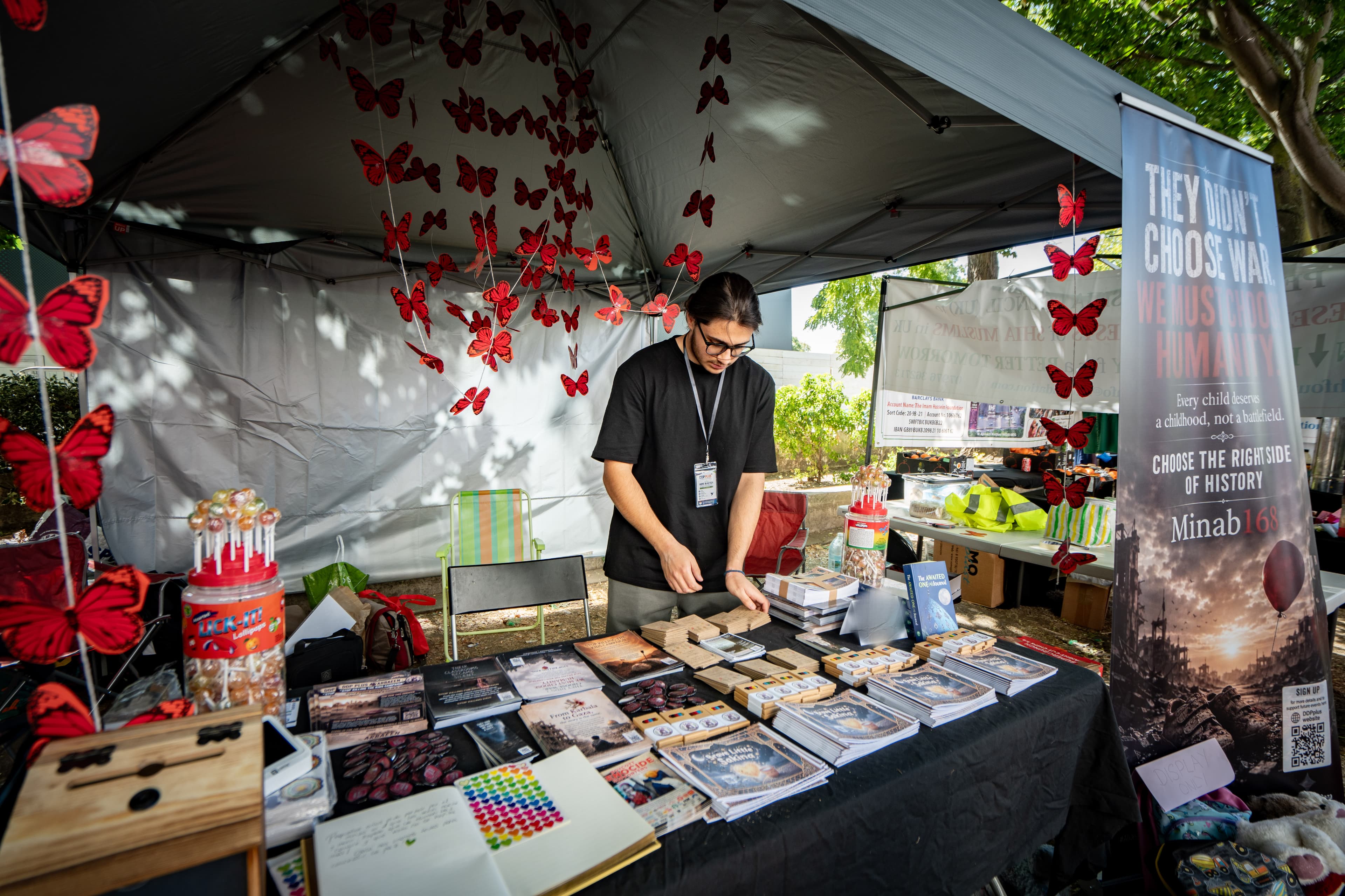 The DDPPLUS remembrance and awareness stand at Marble Arch.