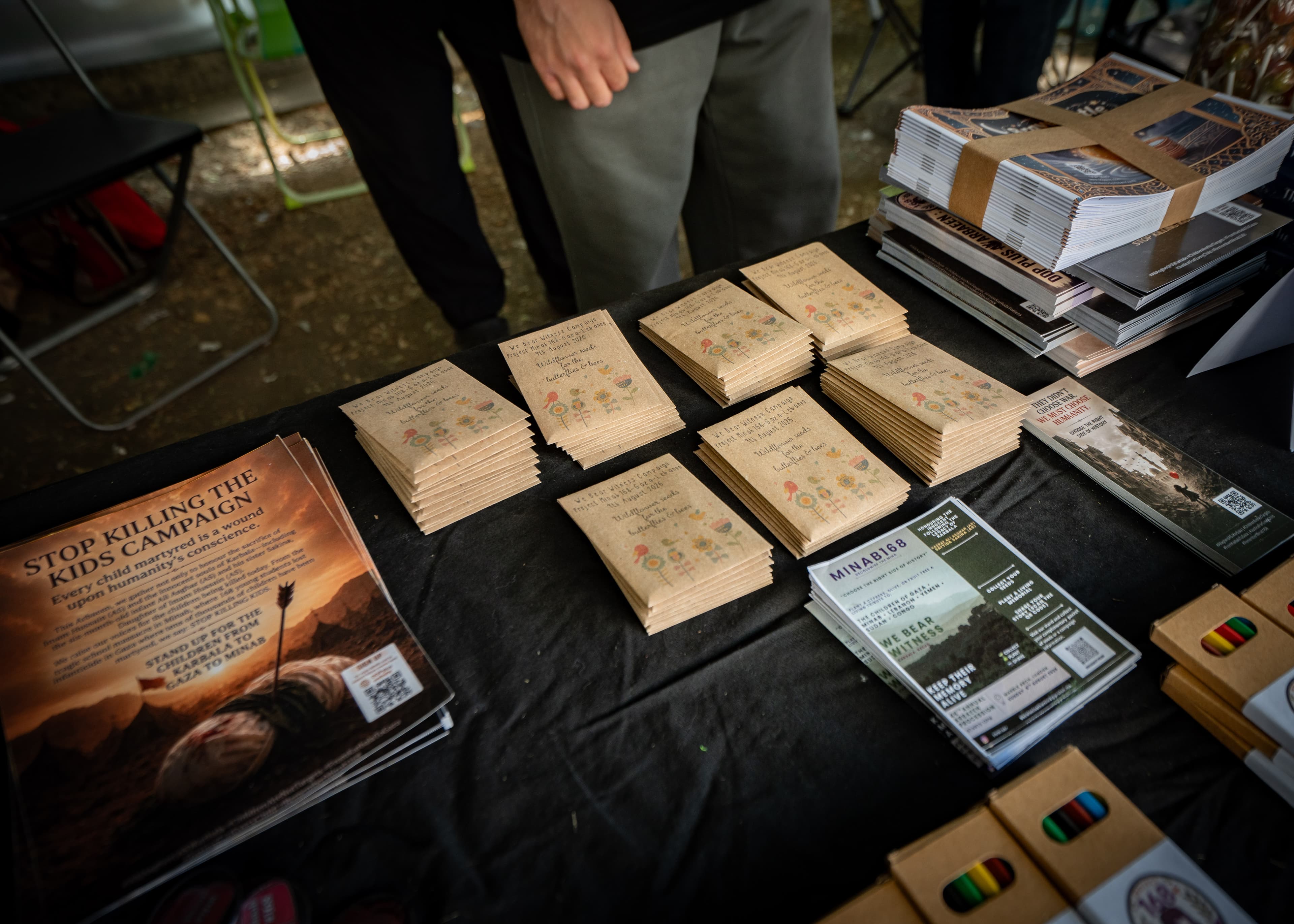 Printed campaign materials and remembrance cards.